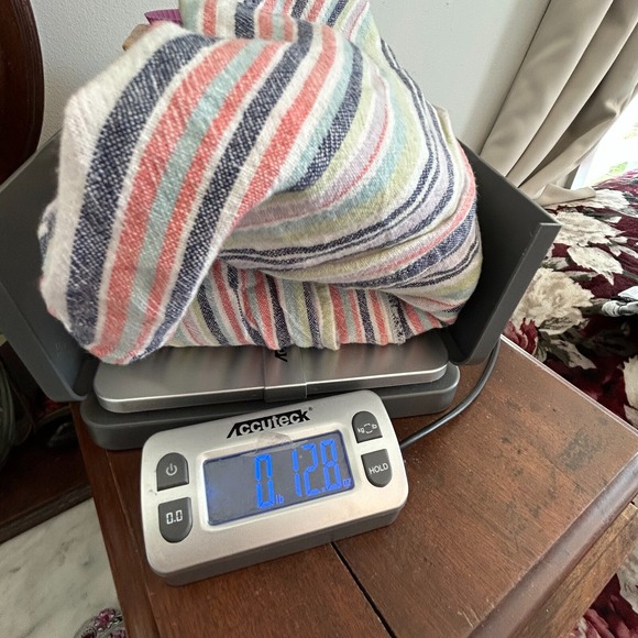 Old‎ Navy Dress XS Striped Linen Blend Lagenlook Boho Nautical Pastel 17662x - Picture 11 of 11